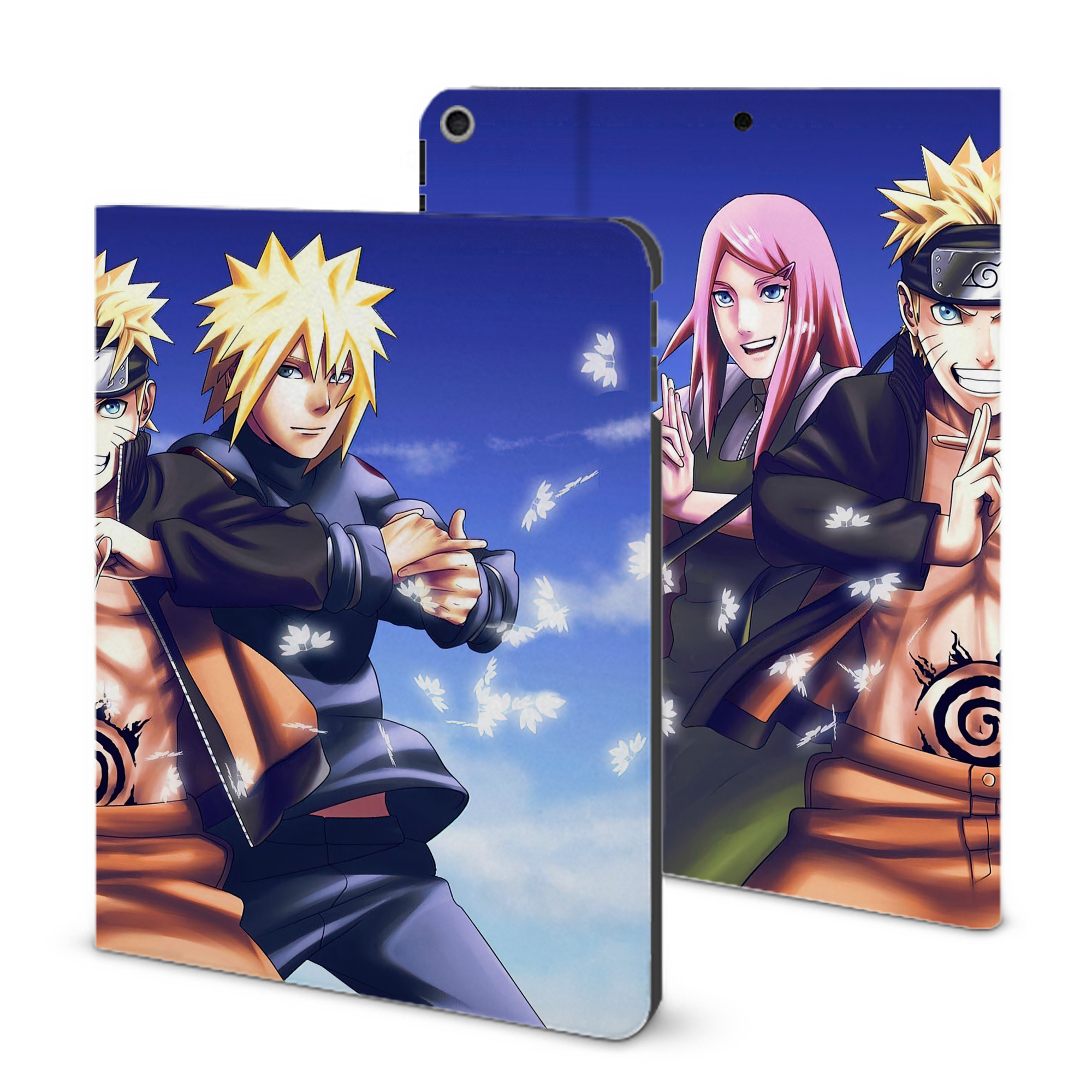 （画像用） NARUTO -ナルト- NARUTO -ナルト- 疾風伝 IPad ケース ブック型 PUレザー TPU 耐衝撃 軽量 薄型 ペン収納なし 全面保護 IPad 各モデル対応